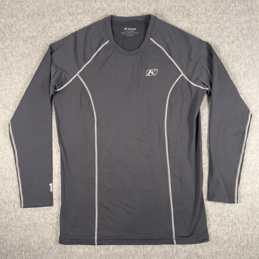 Klim Shirt Mens 3XL Gray Long Sleeve Performance Base Layer Motorcycle Moto